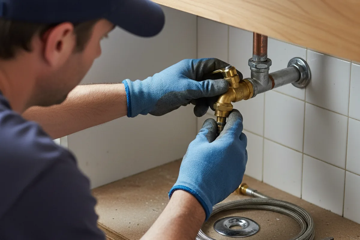 Shutoff valve and fitting work during Faucet and Fixture Repair in Menasha